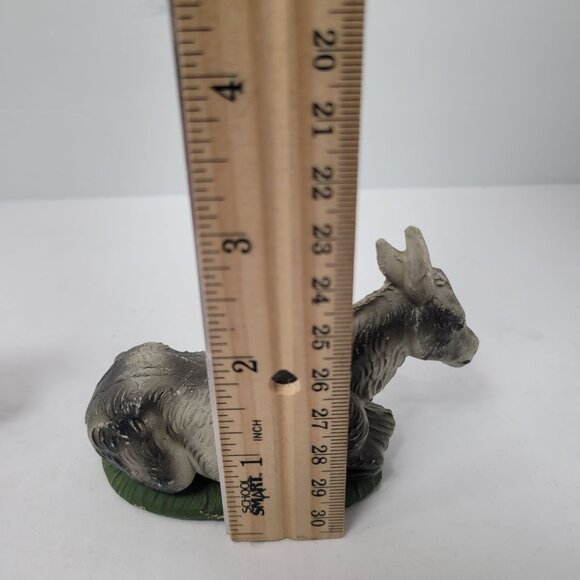 Vintage Italy Chalkware Nativity Set 1950's Replacement Figures Painted Set of 3 - Picture 8 of 10